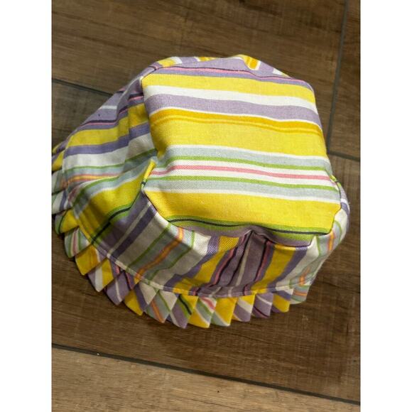 Longaberger 2006 Easter Stripe Picket Pail Basket Stand Up Liner purple yellow - Picture 2 of 4